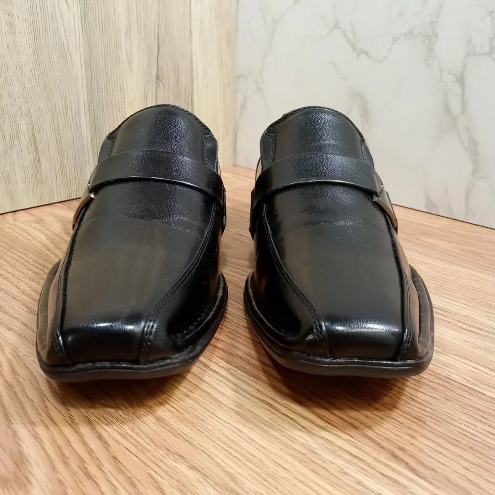 Bruno Marc Mens Sz 9‎ EU 42 Giorgio 3 Black Oxford Slip On Leather